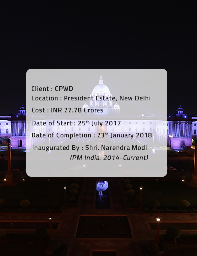 Lighting Work at Rashtrapati Bhawan