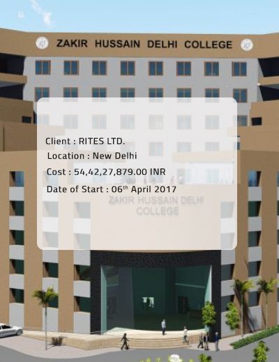 Construction in Zakir Husain College