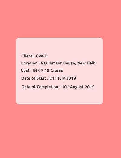 Lighting Supply & Installation in Parliament House